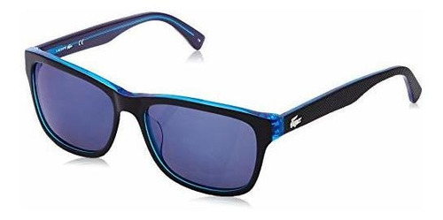 Lacoste L683s Gafas De Sol Cuadradas, Negro/blue, 55 Psd63