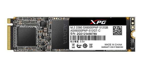 Ssd : Xpg Sx6000pro 512gb Pcie 3d Nand Pcie Gen3x4 M.2 2280