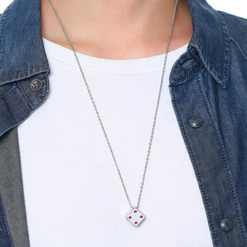 Colar Masculino Com Pingente Dado