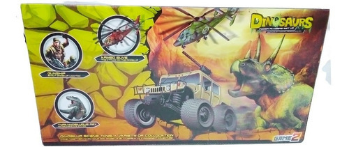 Imagen 6 de 6 de Set De Dinosaurio C/ Cuatriciclo + Figura Soldado Access Ed