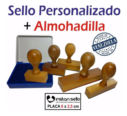 Sellos De Madera Personalizado Grande Mas Almohadilla