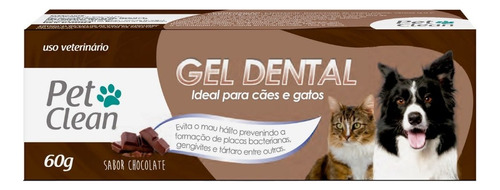 Gel Dental Pet Clean Para C¿es E Gatos 4 Sabores 60g Sabor Chocolate