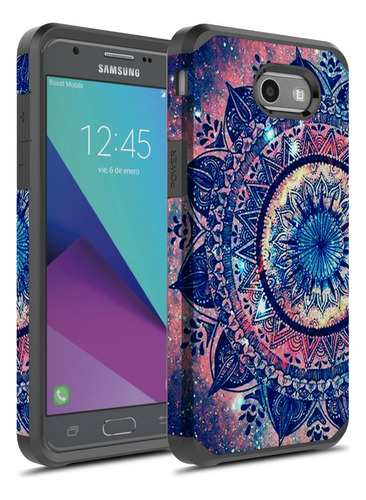 Funda Híbrida Gráfica Compatible Con Samsung Galaxy J7 2017