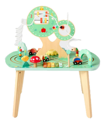 Mesa De Actividades Didacticas Madera Color Amarillo