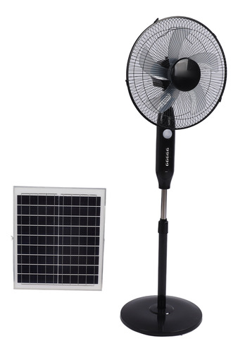 Ventilador Solar De Pie, 16 Pulgadas, 2 Usos, Recargable, El