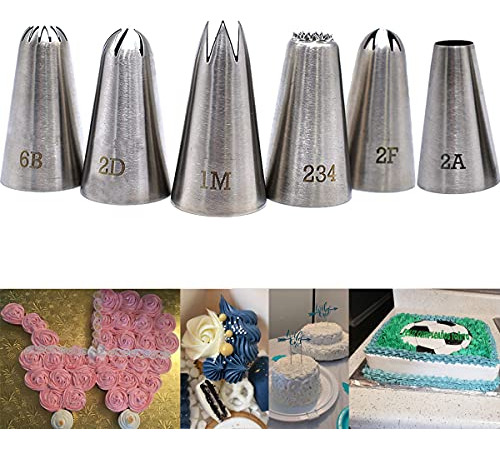 Juego De 6 Puntas Para Decoración De Tartas, 6 Puntas De Dec