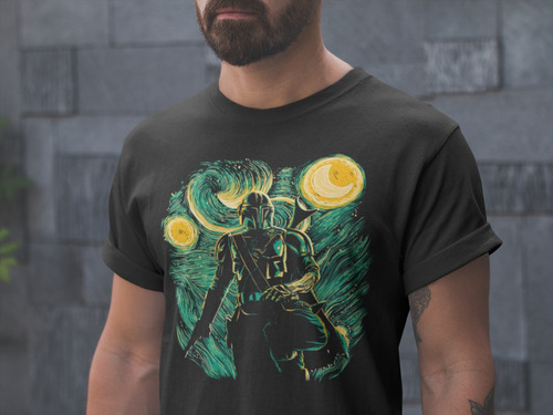 Camiseta Star Wars Mandalorian Baby Yoda Van Gogh