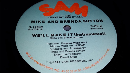 Mike And Brenda Sutton Well Make It Vinilo Maxi Usa Clasico