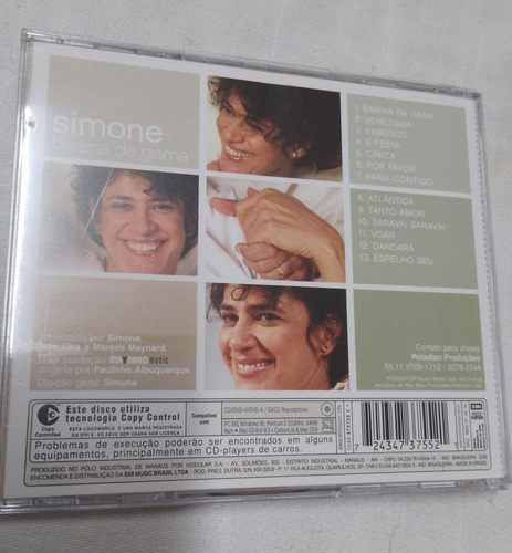 Cd Simone - Baiana Da Gema ( 25505 ) (Usado)
