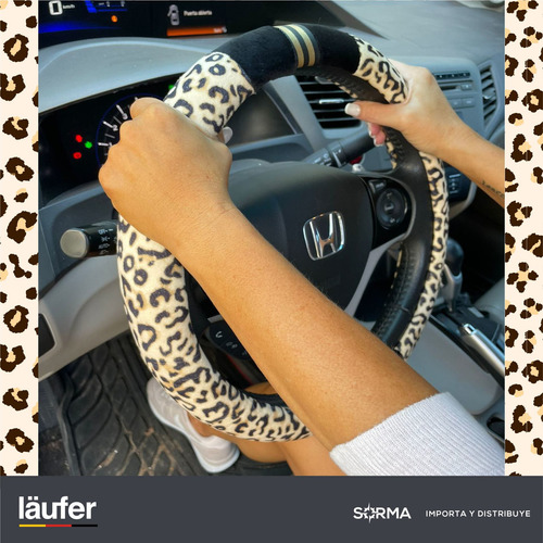 Imagen 3 de 10 de Funda Cubre Volante Auto Animal Print Mujer Pvc + Tpe