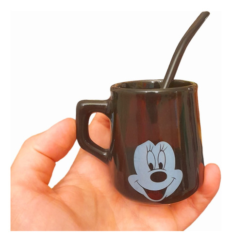 Mate Con Bombilla Minnie Mouse Disney Ceramica