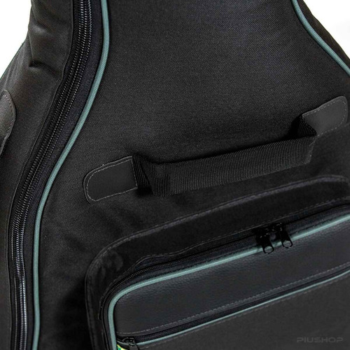 Capa Bag Para Violão Clássico Voik Em Nylon Preta Bv 200 Cor Preto