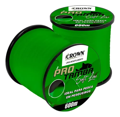 Linha Monofilamento Crown Pro Tamba Soft 0,37mm 600m Saint Cor Verde
