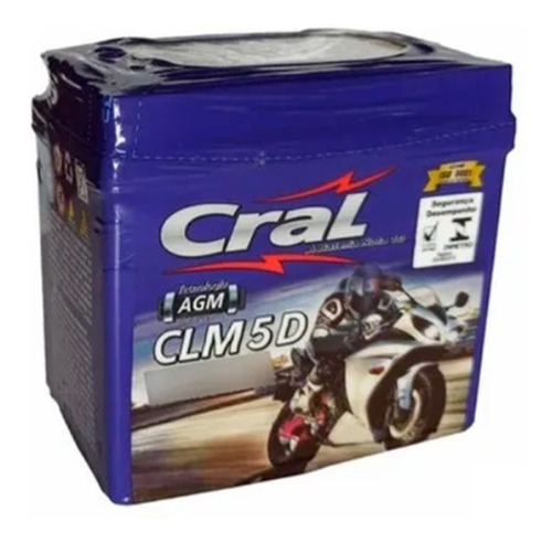 Bateria Selada Cral Moto 5ah Biz 125 Ks / Após Ano 2006 