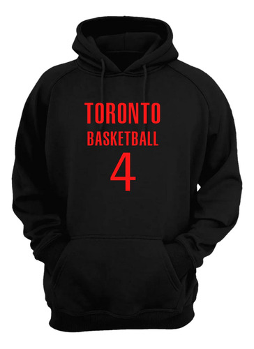 Blusa Moletom Capuz Basquete Toronto Basketball Número 4