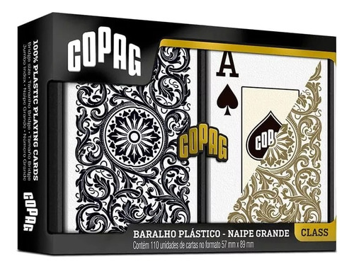 Baralho Copag 100% Plástico C/2 Naipe Grande Peace Paz