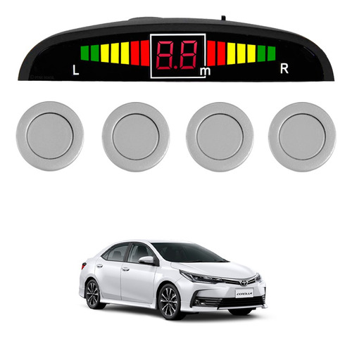 Sensor De Ré Estacionamento Prata Toyota Corolla Comp 2018