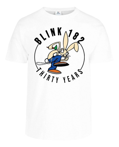 Playera Blink 182 Bunny 30 Años Logo Conejo