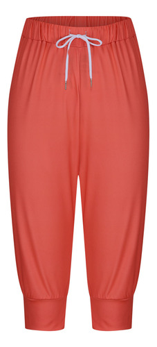 Pantalones Largos Holgados Elas Con Cintura Capris V48 Para