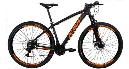 Bicicleta Aro 29 Ksw Xlt 24v Disco Câmbios Index Tamanho Do Quadro 17   Cor Preto/laranja