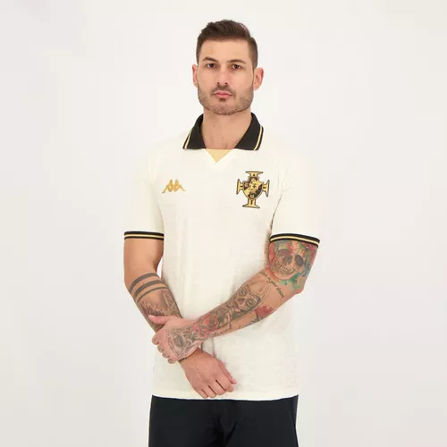 Camisa Juventus da Mooca Retrô Kappa Off White Masculina