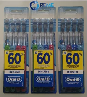 3 Packs De 4 Cepillos Indicator 35 Suave Oral-b