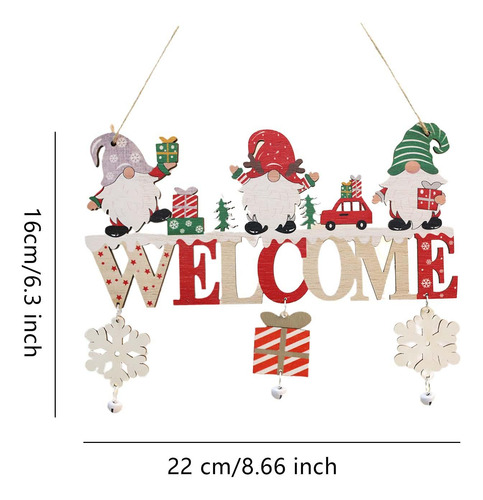 Colgante De Madera Para Navidad, Placa Para Colgar En La