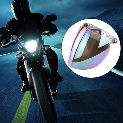 3 Snap Visor Para Cascos Abiertos Flip Up Down Face Retro