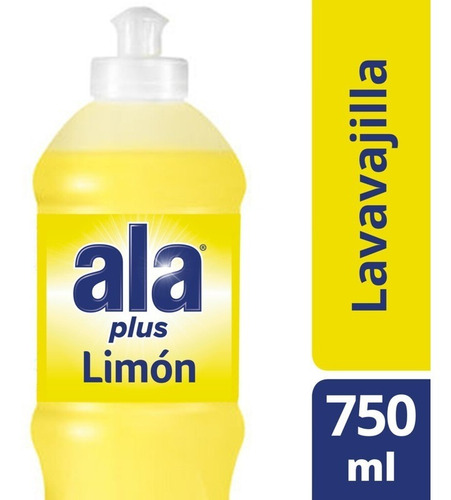 Ala Plus Lavavajilla Antigrasa Cristalino Limón 750ml