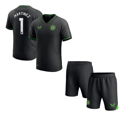 Kit Camiseta Short Aston Villa Dibu Martinez Arquero Niños