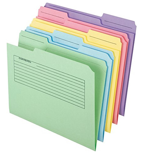 Pendaflex Printed Notes File Folders, 1-3 Cut, Top Tab, Tama