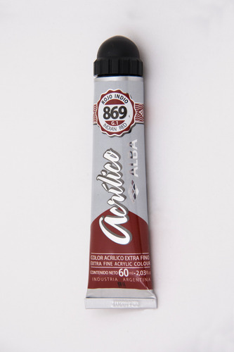 Acrilico Profesional Alba Pomo 60ml Rojo Indio 869