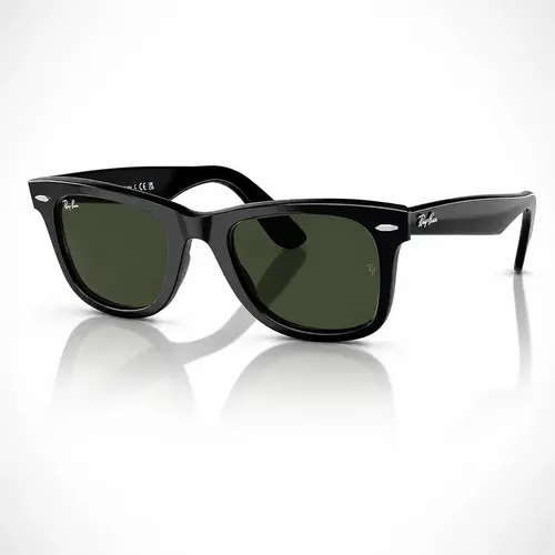 Óculos De Sol Ray Ban Wayfarer RB2140 - 50 - Preto Jeans Verde-escuro