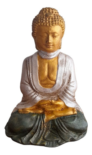 Figura De Yeso Buda Meditando Dorado