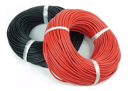 6m Fio Siliconado Awg14-alta Fio Silicone 3m Verm. 3m Pretos