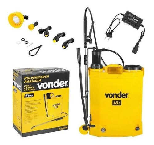 Pulverizador Costal Vonder 18l Manual/bateria 2 Em 1