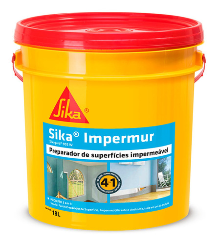 Preparador De Superfícies Impermeável Sika Impermur 18l