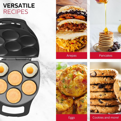 Máquina Antiadherente 6 Secciones Multialimentos Negro Matte