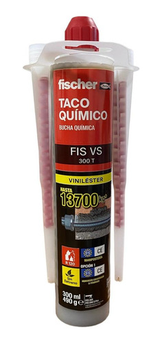 Anclaje Broca Taco Quimico Inyeccion Fischer Fis Vs 300t