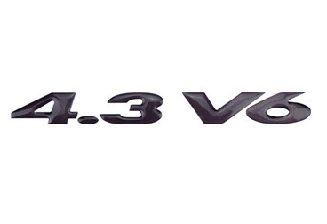 Emblema Letreiro Adesivo 4.3 V6 P/ Blazer S10 Grafite Gm