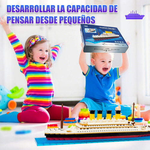 Mini Bloques Titanic Escala Coleccionable Armable Plástico