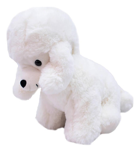 Cachorro Poodle Branco 21cm - Pelúcia