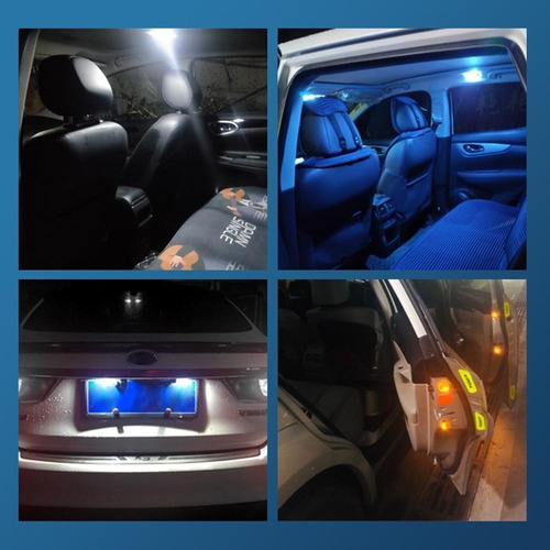 Imagen 3 de 8 de Kit (6) Ampolletas Luces Led T10 - W5w Cola De Pescado 5w
