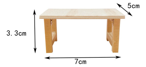 Mesa De Casa De Muñecas De Madera En Miniatura Suministros