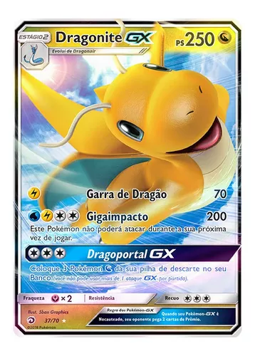 Carta Pokémon Dragonite Gx Dragões Soberanos