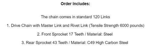 Drive Chain & Sprockets Kit For Triumph Legend 900 Tt 19 Ccj