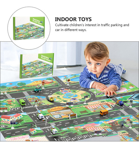 1 Juego De Juguetes Para Niños Con Mapa De Escenas De Tráfic