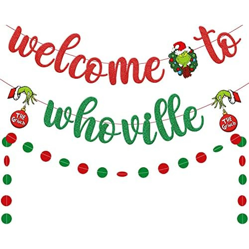 Banner De Bienvenida Whoville, Decoraciones De Fiesta D...