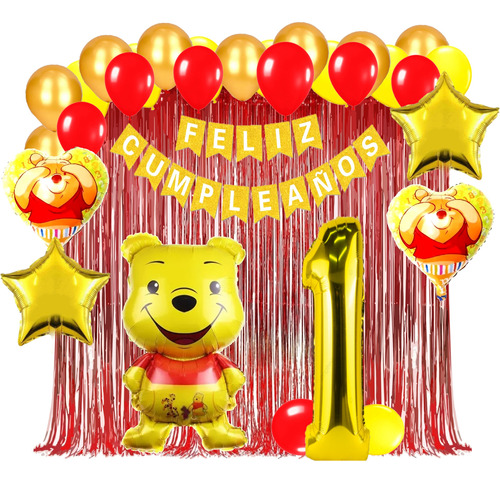 Kit Globos Winnie Pooh Cumpleaños Decoración