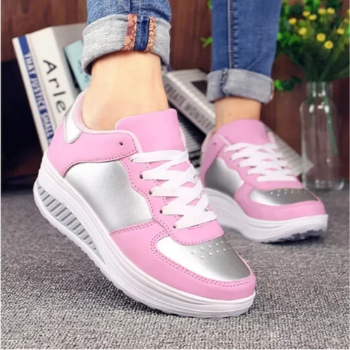 Zapatillas Deportivas Informales Para Mujer Con Suela Gruesa